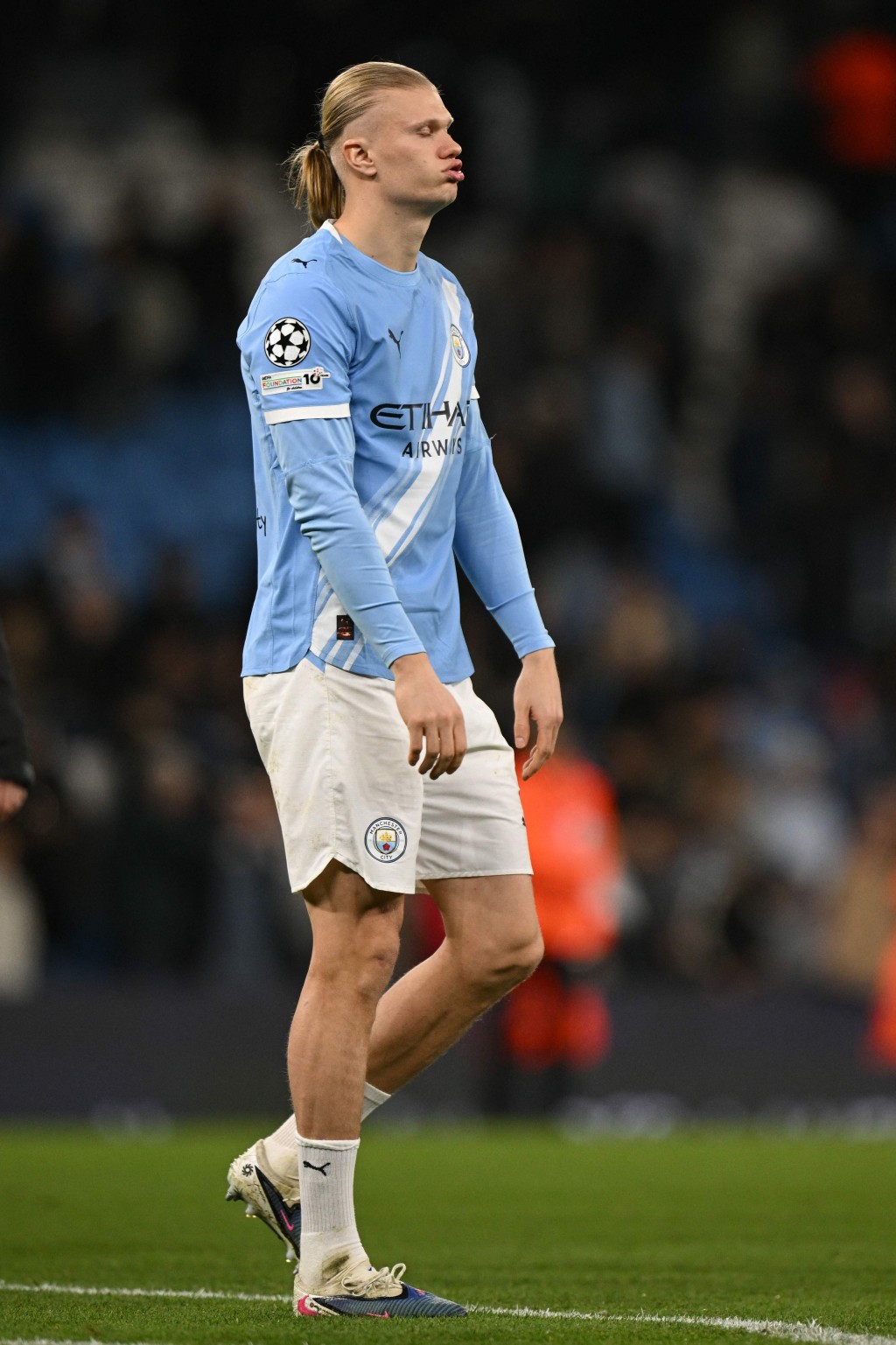 曼城歐聯16強次回合出局。法新社