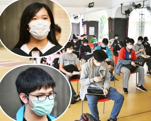 小圖上為馮同學;小圖下為文同學。