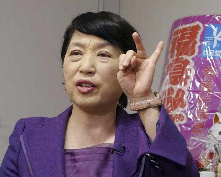 關注性別議題的律師福島瑞穗(Mizuho Fukushima)。AP