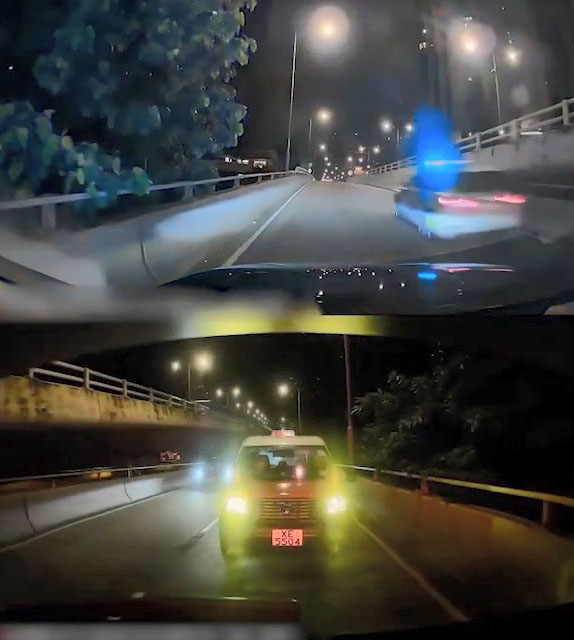 車隊僅以8分鐘就由荃灣駛至九龍灣。 車隊僅以8分鐘就由荃灣駛至九龍灣。