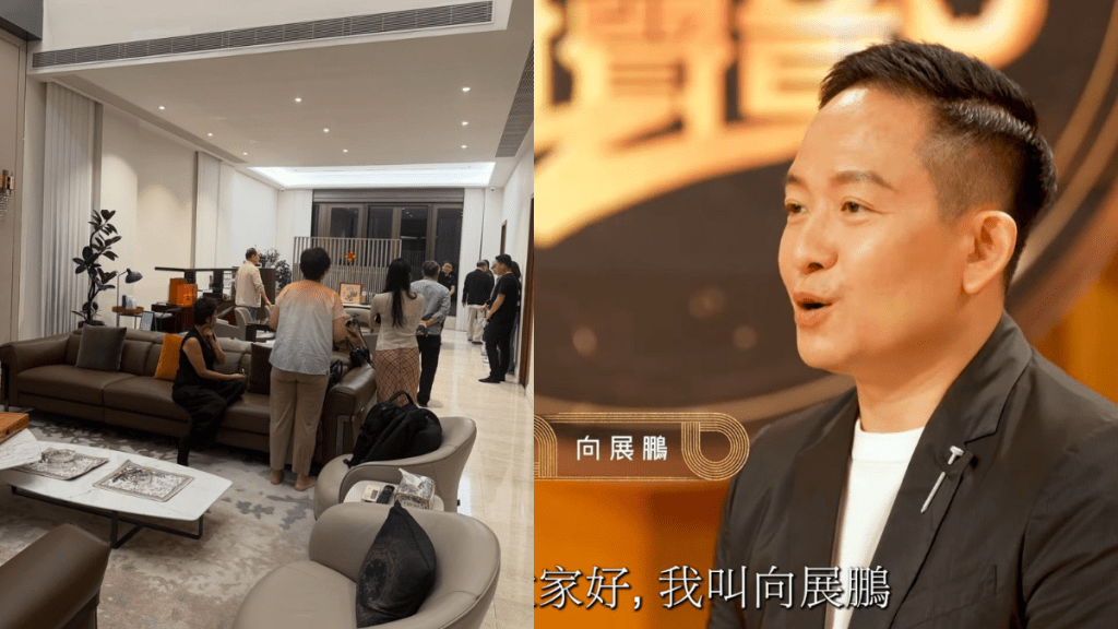 向家後人向展鵬晒契爺4億「九龍地王」豪宅  客廳極寬敞夠數十人開派對  設香檳金專屬電梯
