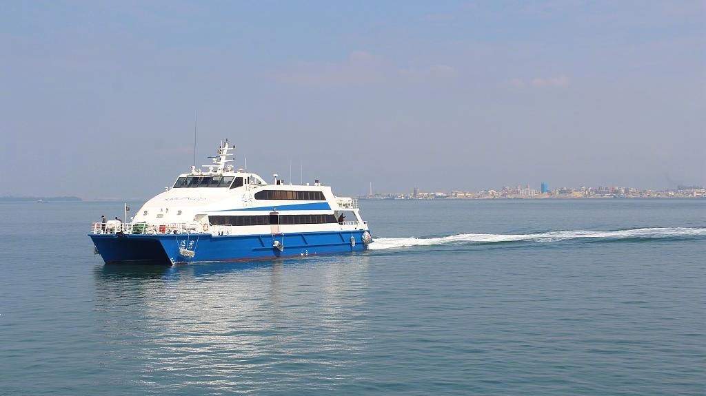 為迎接「小三通」復航，金門日前在水頭碼頭進行了復航演練。