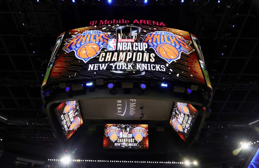 紐約人贏得今屆NBA盃。AFP