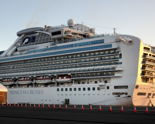 鑽石公主號郵輪目前仍然停泊在日本橫濱。AP