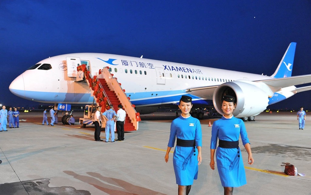 廈門航空飛機。 新華社資料圖 廈門航空飛機。 新華社資料圖