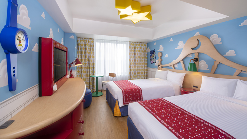 Toy Story Hotel的五百九十五間房間，均以《反斗奇兵》第一集中的安仔房間為設計主題。