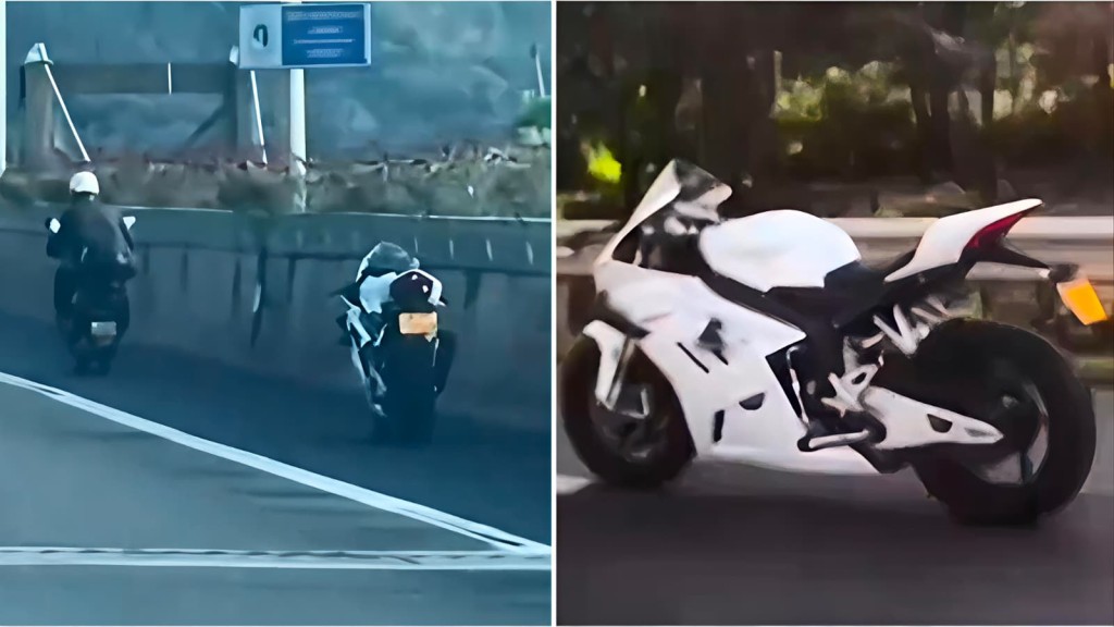 浙江高架橋驚現「無人駕駛」電單車。IT互聯網那點事@微博