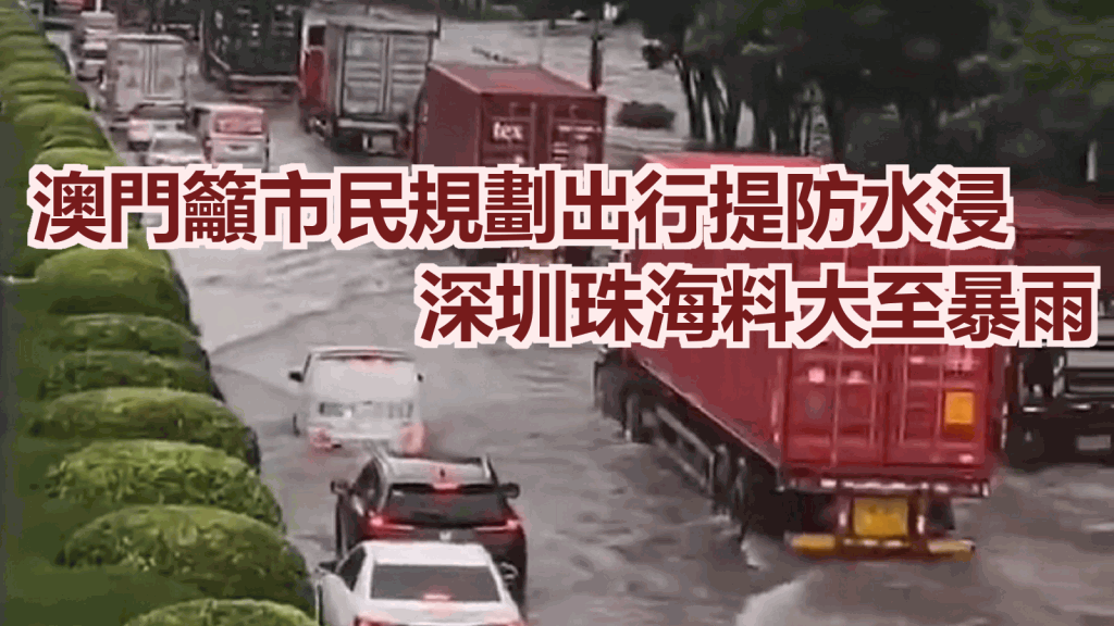 深圳珠海料本周持續大至暴雨。網上圖片