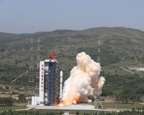 吉林一號寬幅01B衛星發射升空。新華社圖片