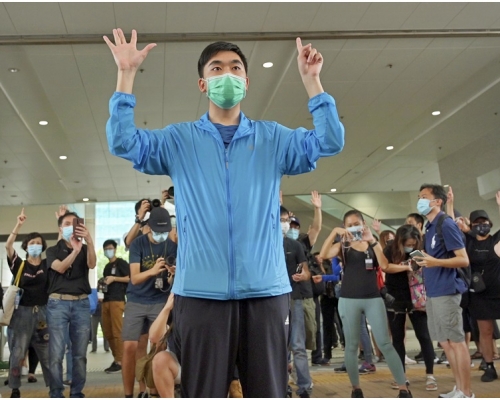 經常出席反修例示威活動，有「Lunch哥」之稱的中六男生David。資料圖片