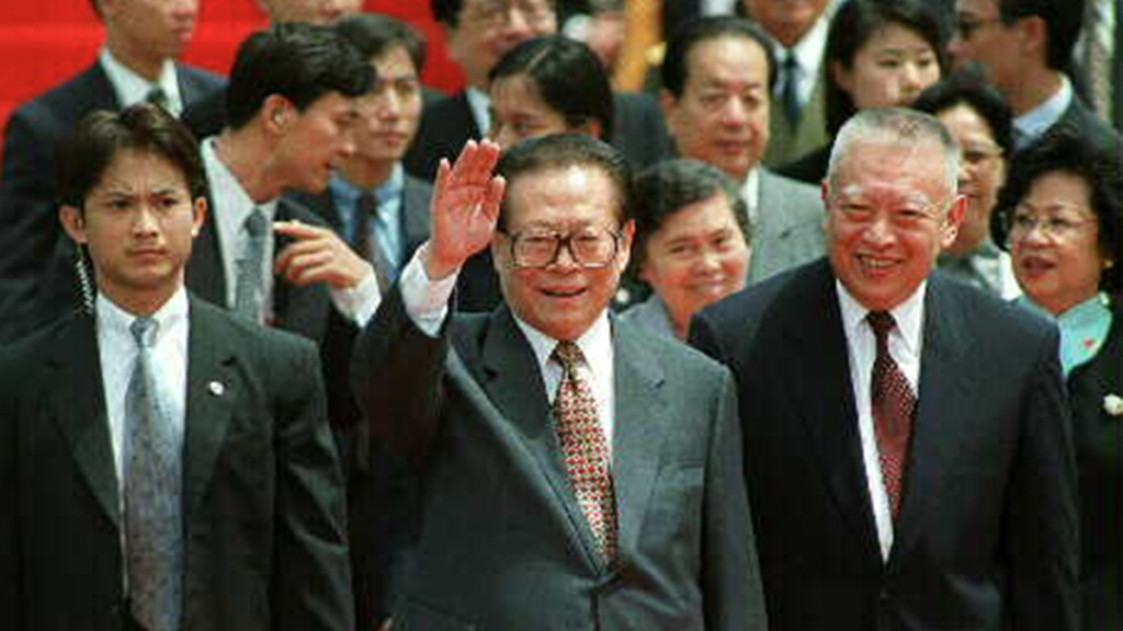 前國家主席江澤民曾在任期內，4次訪問香港。資料圖片