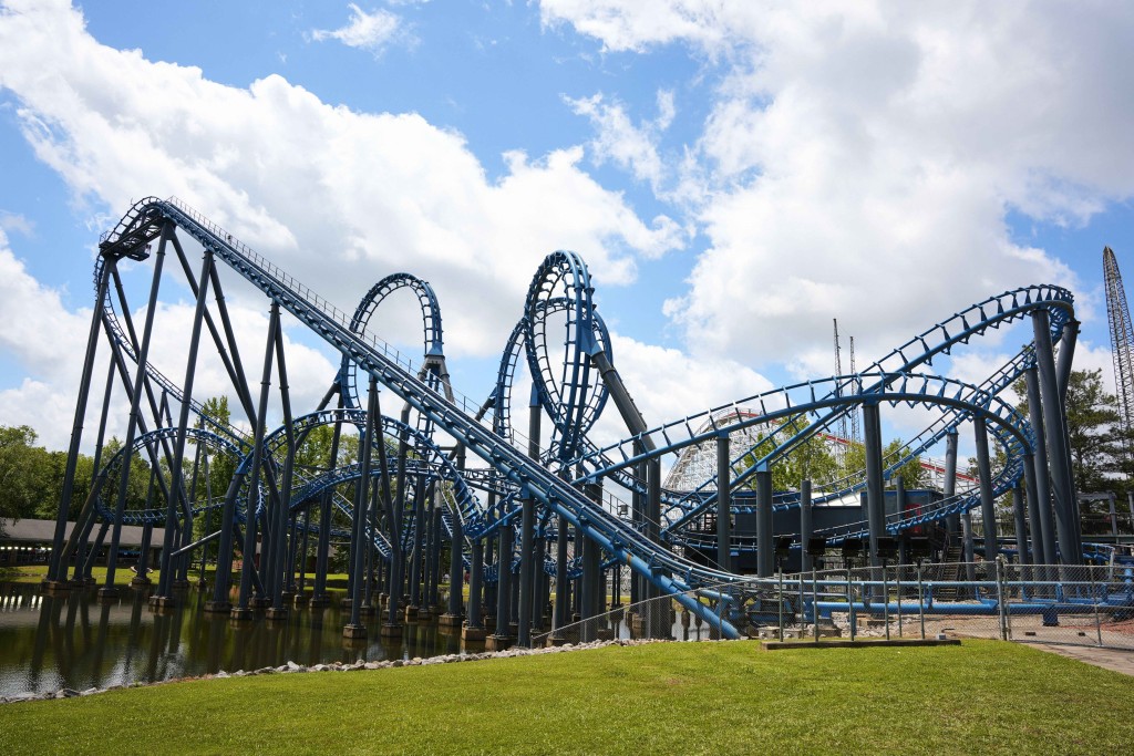 喬治亞州六旗樂園過山車。Six Flags