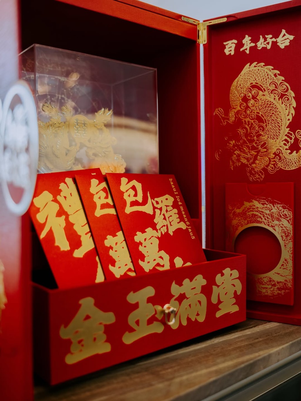 過大禮的禮品樣樣講究好意頭,寓意「百年好合」、「金玉滿堂」。 過大禮的禮品樣樣講究好意頭,寓意「百年好合」、「金玉滿堂」。