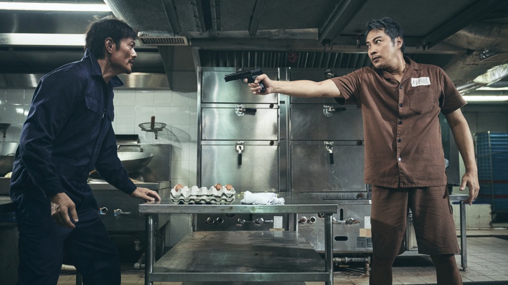 黃德斌（左）曾演電影《逃獄兄弟3》。