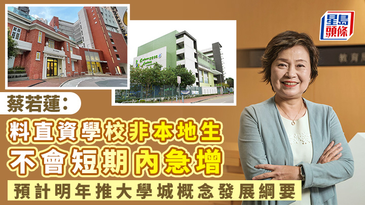蔡若蓮：料直資校非本地生不會短期內急增 預計明年推大學城概念發展綱要