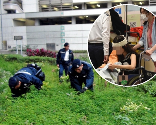 女子遇怪賊，警方機動部隊人員到場搜証。