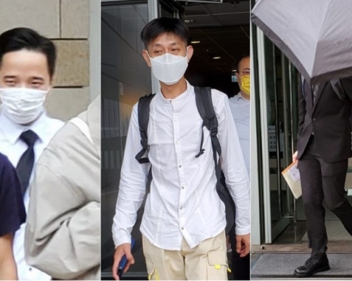 3名上訴人(左起)程德俊、曾鏡光、鄭塏臻。資料圖片