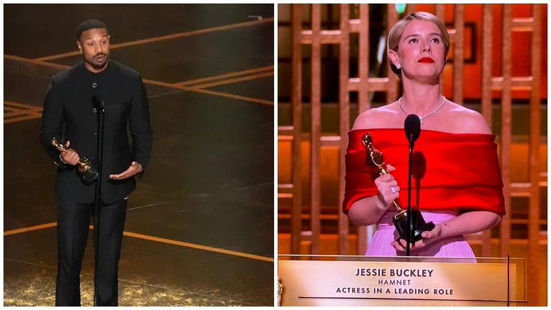 奧斯卡2026完整得獎名單出爐 Michael B. Jordan Jessie Buckley首封影帝影后 《一戰再戰》成最大贏家