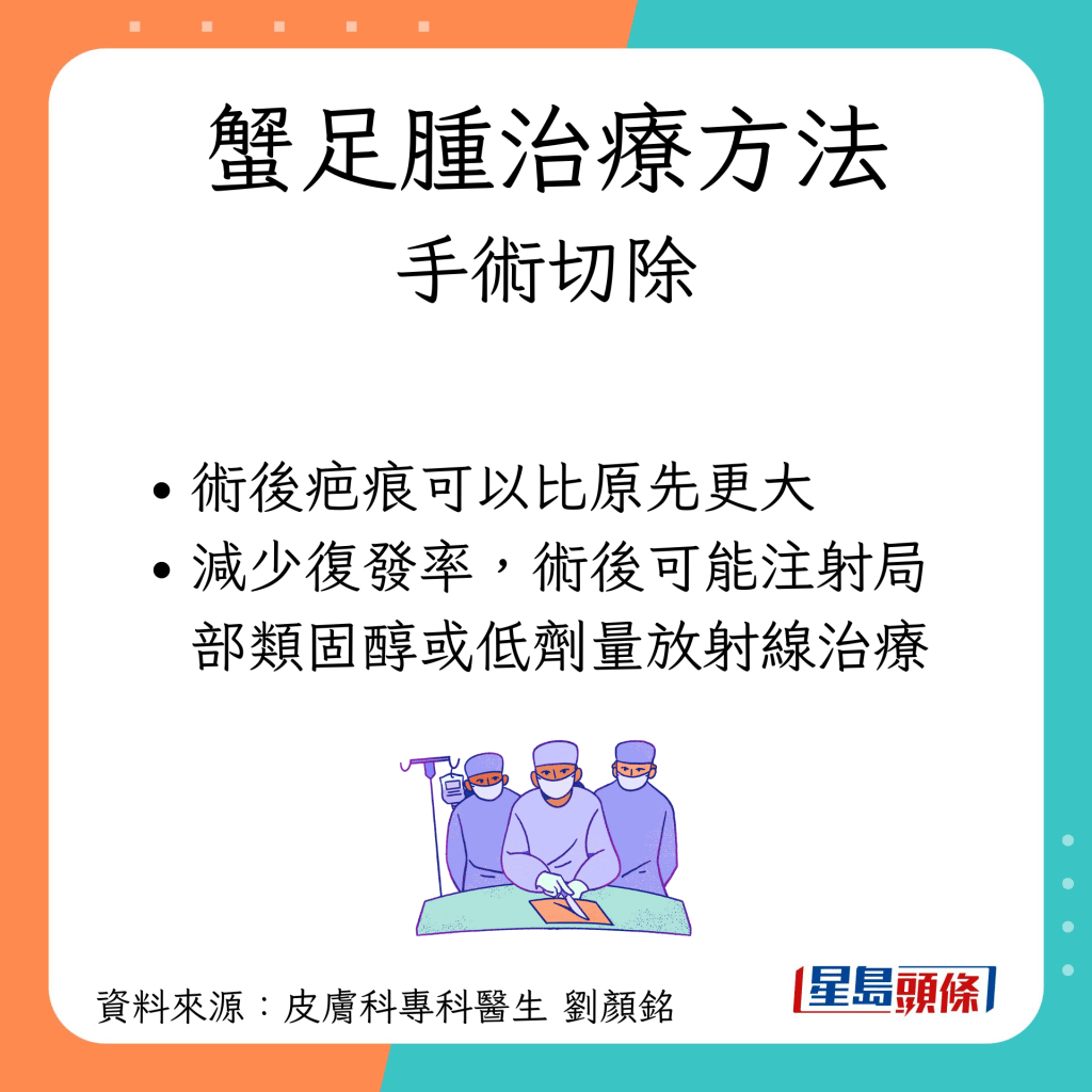 蟹足肿治疗方法 手术切除 作用