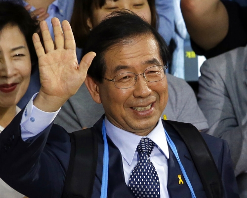首爾市長樸元淳。AP