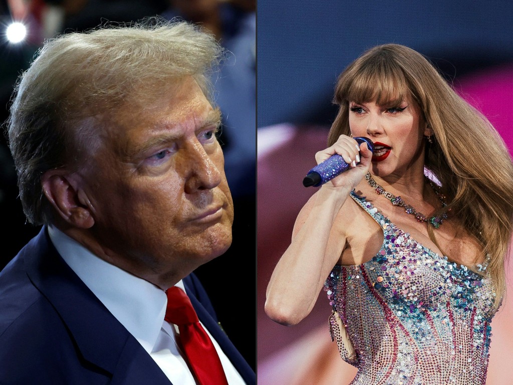 不满天后表态挺贺锦丽，特朗普发帖文，公开表示憎恨Taylor Swift。