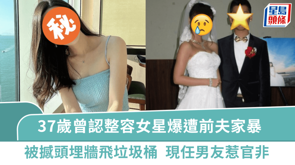 37歲曾認整容女星爆遭前夫家暴  被撼頭埋牆飛垃圾桶  現任男友惹官非決心不離不棄