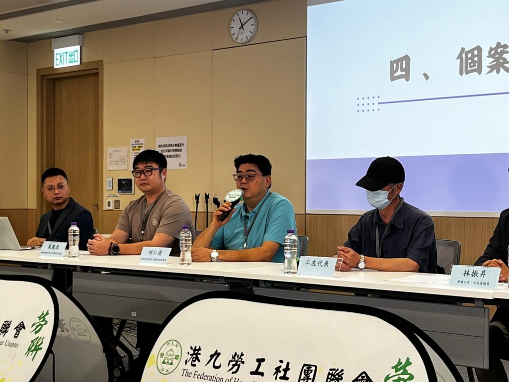香港飲食業職工會聯合會秘書長何仁清。 香港飲食業職工會聯合會秘書長何仁清。