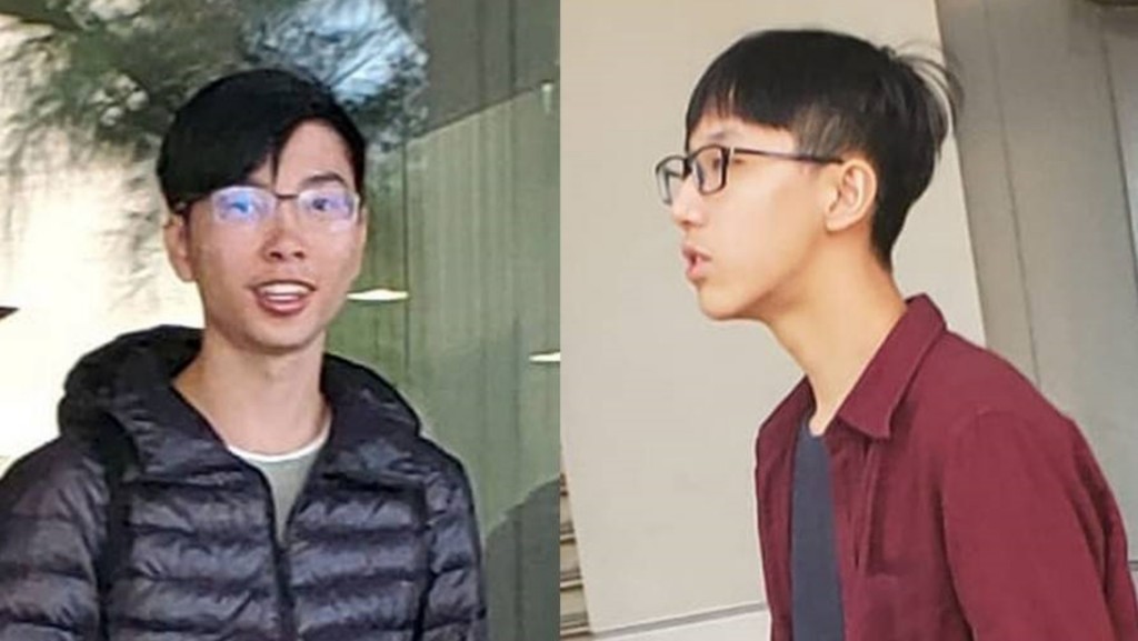 被告鄭子豪(左)及廖子文(右)。 資料圖片