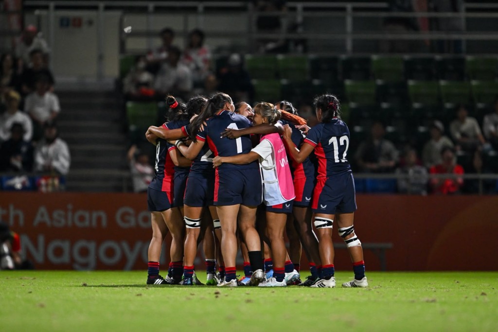 香港女子七欖隊再演7:5勝泰國。 香港女子七欖隊再演7:5勝泰國。