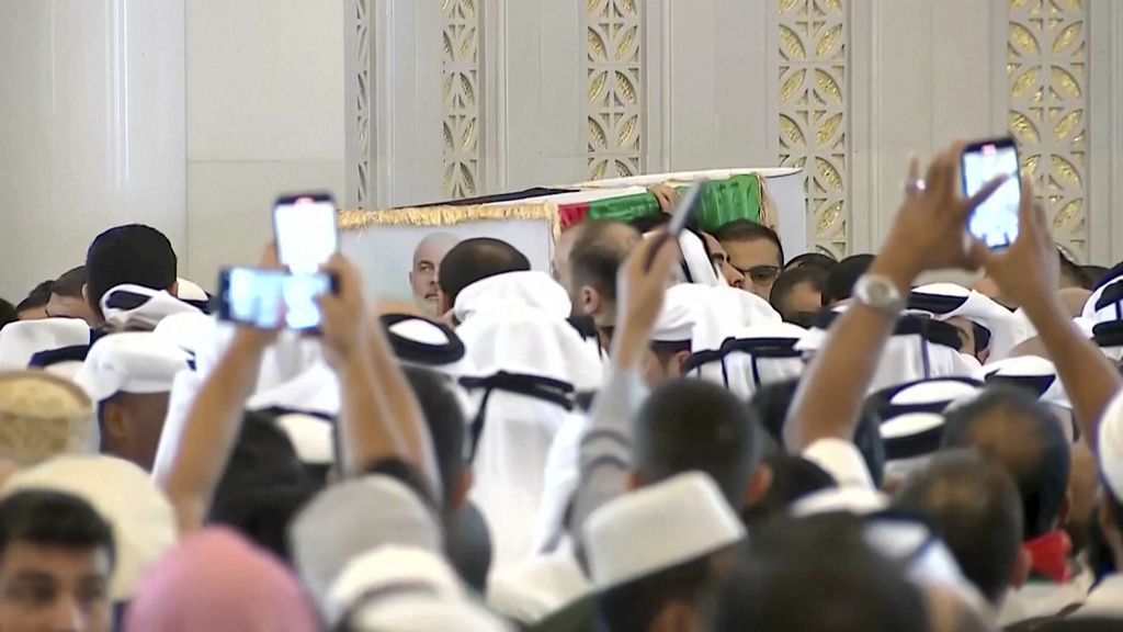 哈馬斯領袖哈尼亞卡塔爾安葬。路透社
