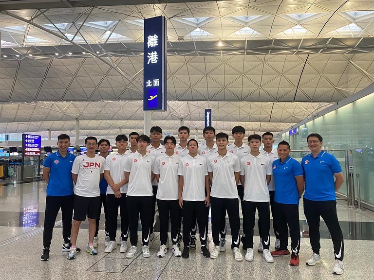 香港代表出发到辽宁参加学青会中学组男子篮球预赛。(学青会图片）