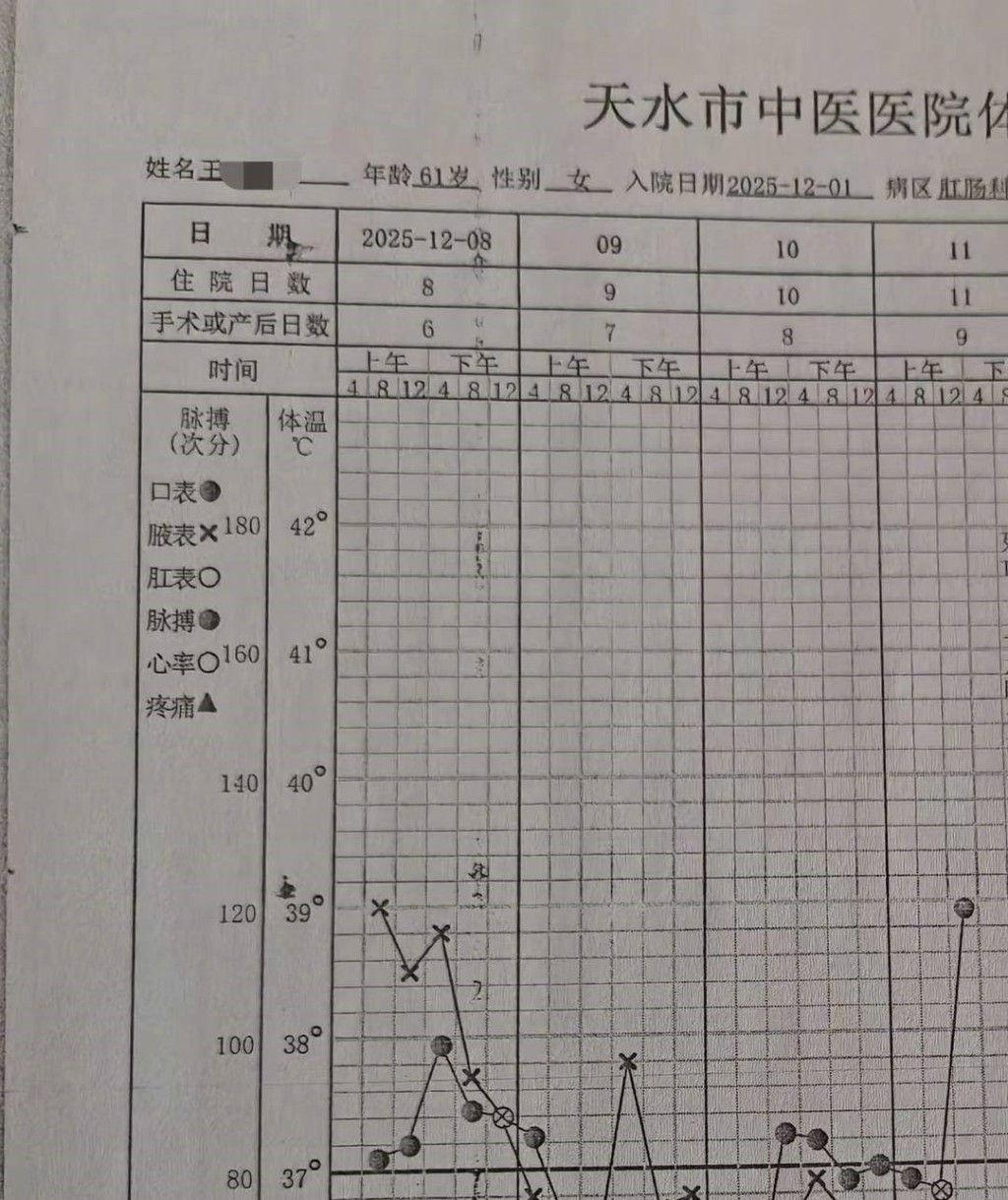 石先生母亲的病历记录。紫牛新闻