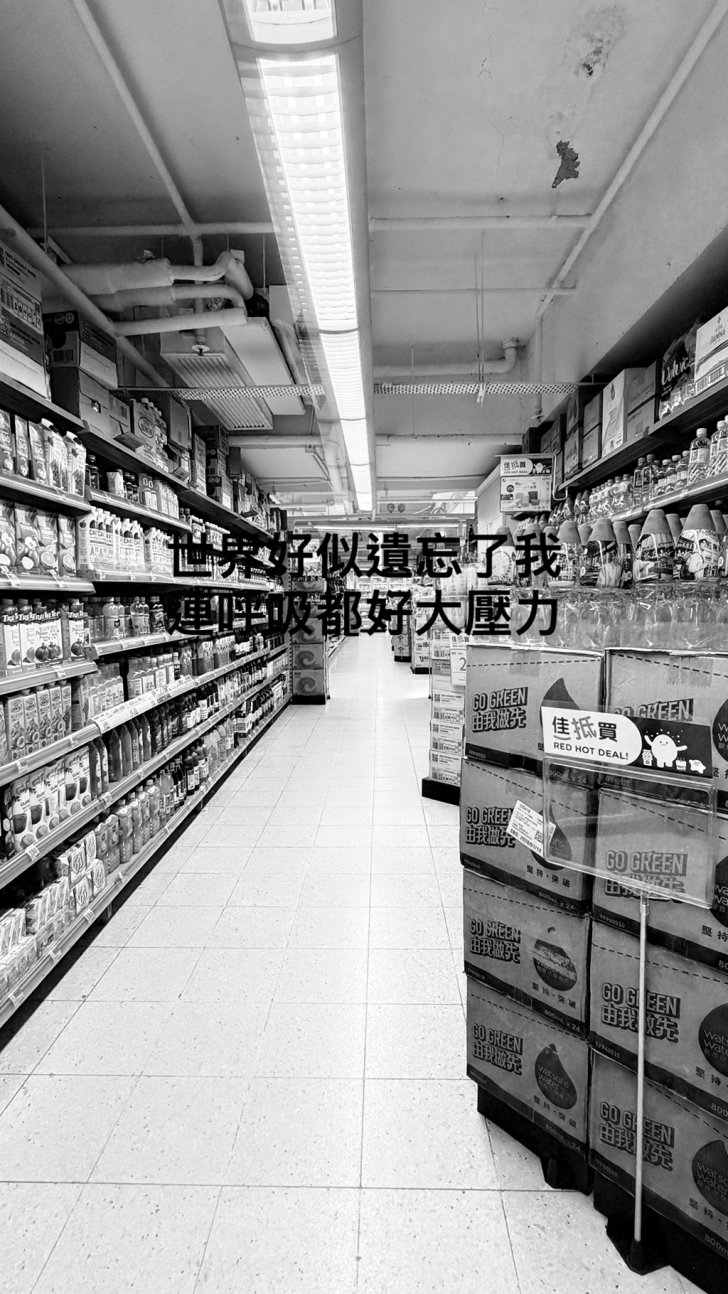 梁茵寫上「世界好似遺忘了我,連呼吸都好大壓力」,表達出被遺忘和巨大壓力下的窒息感。 梁茵寫上「世界好似遺忘了我,連呼吸都好大壓力」,表達出被遺忘和巨大壓力下的窒息感。