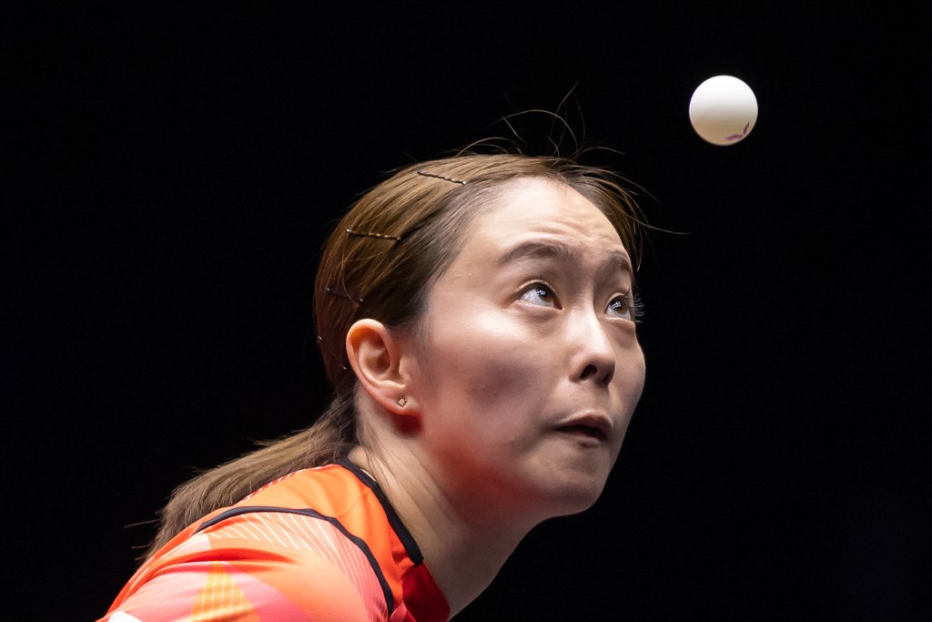 石川佳純上月參加澳門舉行的比賽。