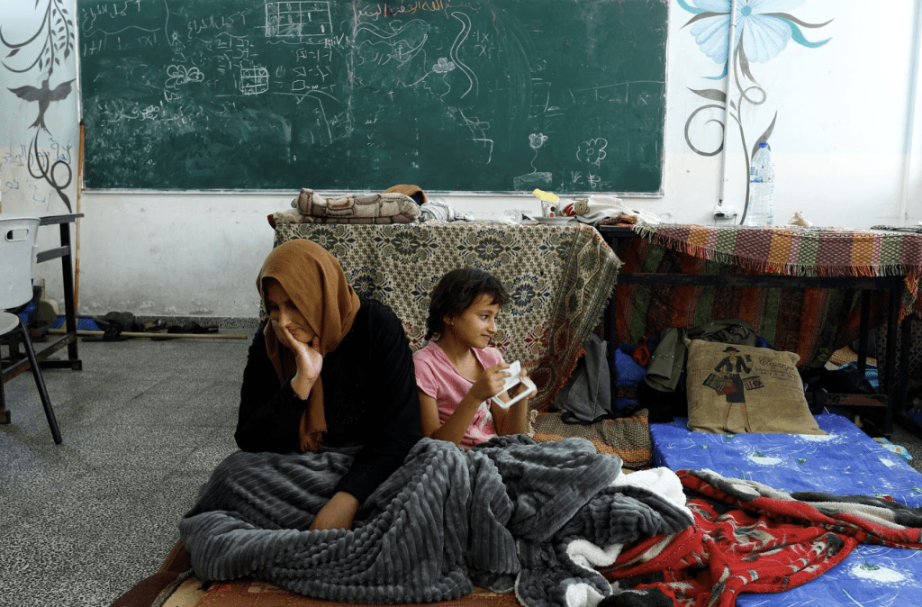 巴勒斯坦人逃離加沙後痛失家園。路透社