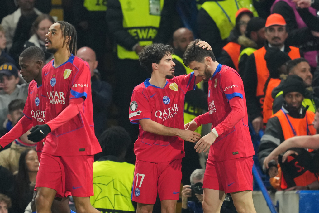 PSG下一轮对手是利物浦和加拉塔沙雷的胜方。美联社