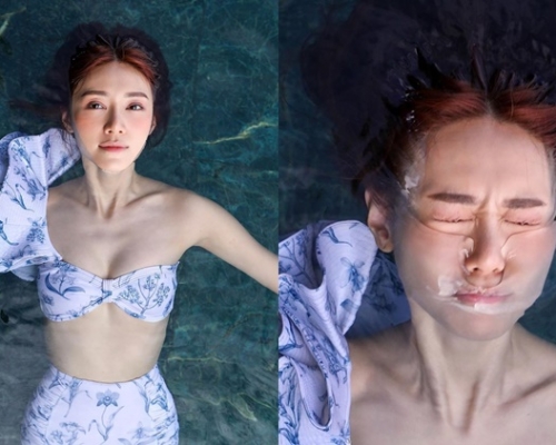 倪晨曦於社交網晒「Before and After」出水芙蓉照。