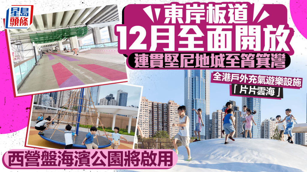 西營盤海濱公園下月啟用  設戶外充氣遊樂設施、嬉水嬉沙區  東岸板道同月全面開放