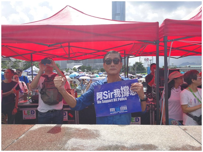 梁家輝周日出席撐警活動。資料圖片
