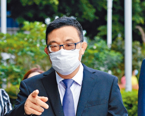 ■涂謹申出席宣誓時,沒有回答記者任何提問即離開。