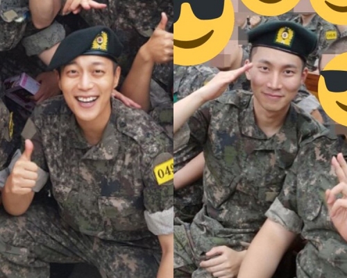 尹斗俊同徐恩光都好開心又精神,很適應軍人生活。(網圖)