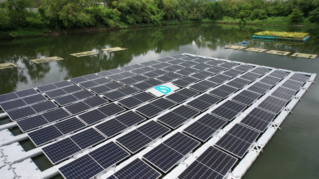 新田鄉村防洪計劃的蓄洪池。網誌圖片