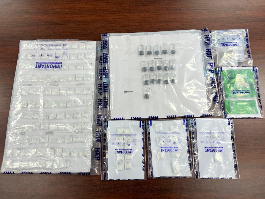 行動中檢獲的毒品總市值約七萬二千一百元。警方圖片