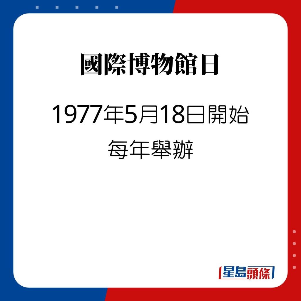 国际博物馆日1977年5月18日开始每年举办
