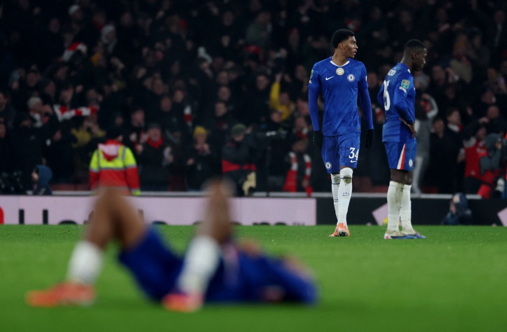 車路士連續10次對阿仙奴不勝。路透社