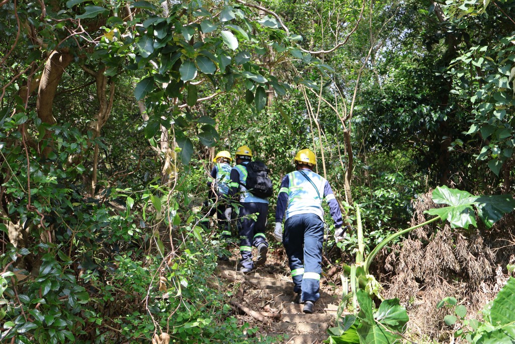 煤气公司的工程人员每次检测也要攀山涉水，以检查川龙至大榄一带的高压管道。