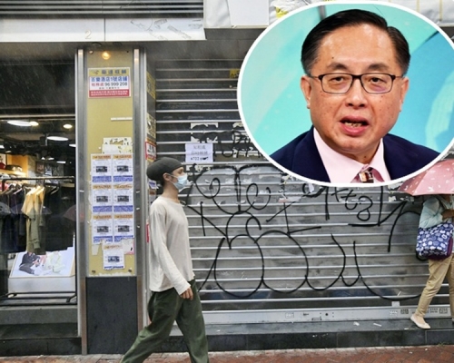 楊偉雄(小圖)舉例指如零售店鋪生意冷清,可透過計畫發展電子商務。資料圖片