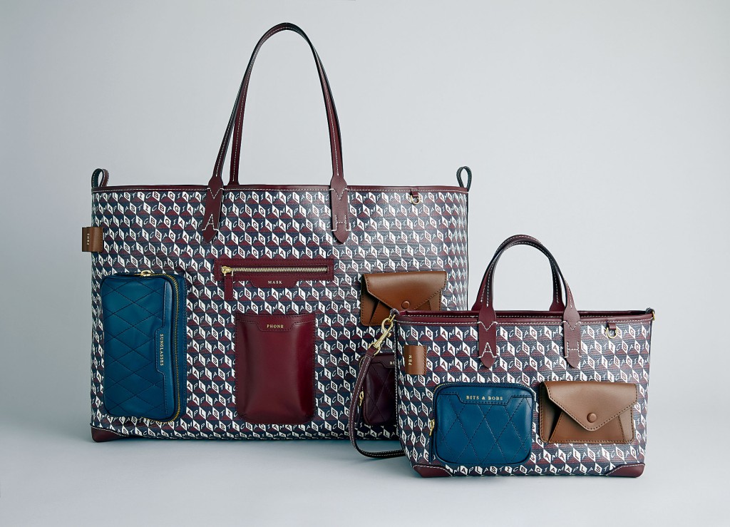 以再生尼龍及環保皮革製作的I am a Plastic Bag Tote/左/加大號/$9,600、右/$5,900。(Anya Hindmarch)