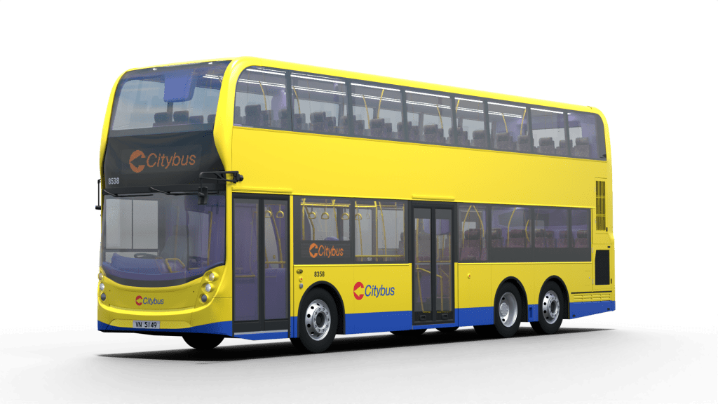 城巴提岀5個巴士車身新設計供市民投選。