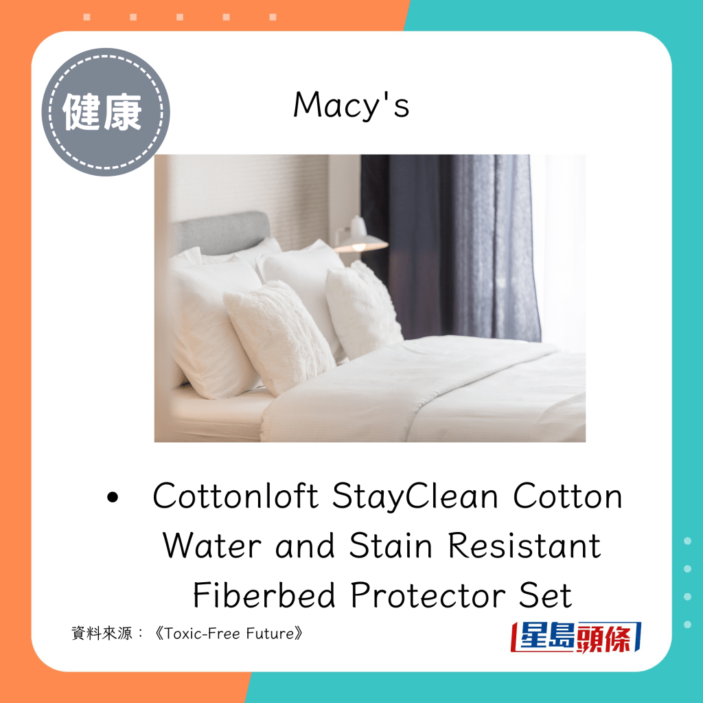Macy's Cottonloft StayClean Cotton Water and Stain Resistant Fiberbed Protector Set